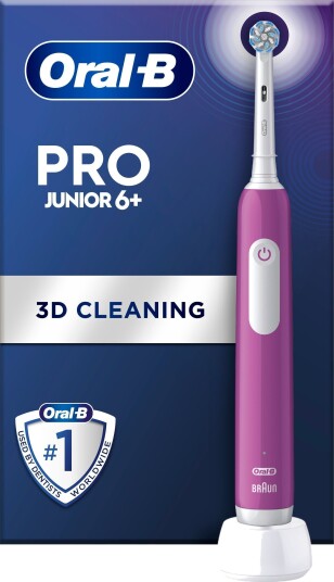 Oral-B Pro Junior Elektrisk Tannbørste 6+ Roterende Lilla med 2-minutters Timer Oral-B Pro Junior Elektrisk Tannbørste 6+ Roterende Lilla med 2-minutters Timer
