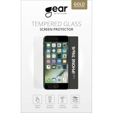 Gear Herdet Glass Skjermbeskytter for iPhone 6/7/8/SE - 9H Støtsikker Gear Herdet Glass Skjermbeskytter for iPhone 6/7/8/SE - 9H Støtsikker