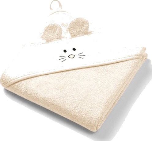 Babyono Hettehåndkle 100x100 cm   Krem Mus