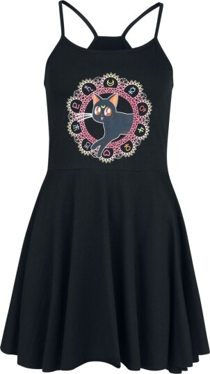 Sailor Moon   Anime Middellang kjole   Luna   S til 3XL   Damer   svart