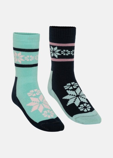 Kari Traa Rusa Sock 2pk Bright Turquoise 36 38 Tursokker