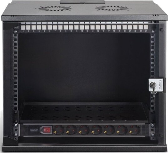 Digitus Soho Pro Series Skap 540X400 Mm (Wxd) Veggmonterbar Ral 9005 Svart 9U 19" Digitus Soho Pro Series Skap 540X400 Mm (Wxd) Veggmonterbar Ral 9005 Svart 9U 19"