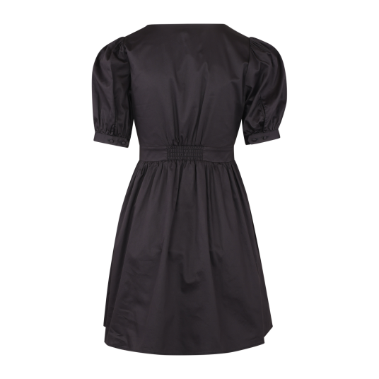 Corina Dress Black XL Short pintuck dress