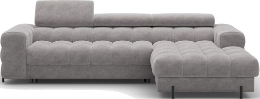 Hjørnesofa Eltap Felro 285x181x93 cm Aura 04 Grå Høyre