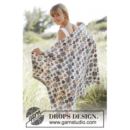 Drops Garnstudio Rocky Path by DROPS Design Teppe Hekleoppskrift 135x75 cm