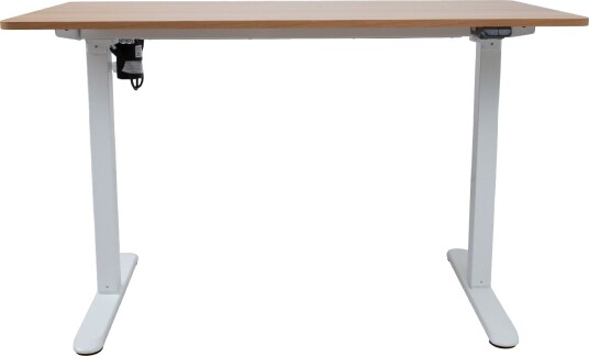 Skrivebord HOME4YOU Ergo Light med 1 motor 120x60x73-118 cm Eik/hvit - eik/hvit