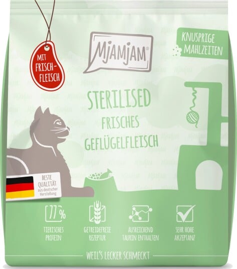 Mjamjam våtfôr Sprø måltider Sterilised Fjærkre 1.5 kg Mjamjam våtfôr Sprø måltider Sterilised Fjærkre 1.5 kg