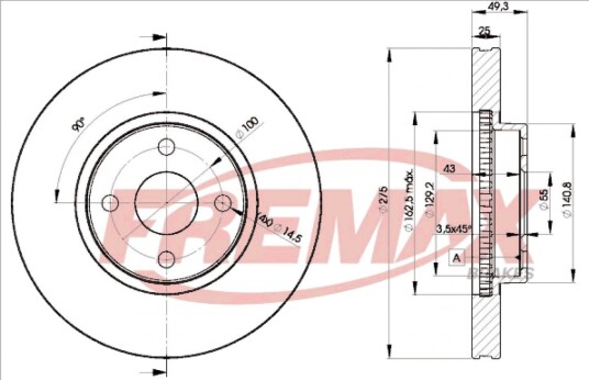 Bremseskive FREMAX BD-1320
