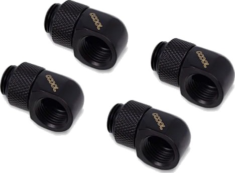 Alphacool 17615 slangekobling svart 4 stk 17615