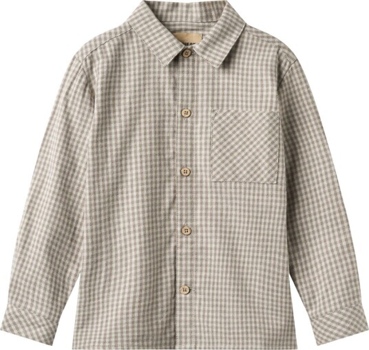 Wheat Shirt L/S Oscar GREYBROWN CHECK 110