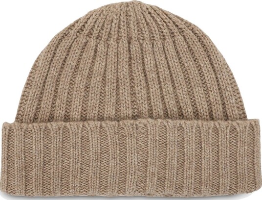 Bramani Cashmere Rib Hat   NATURALE   One Size