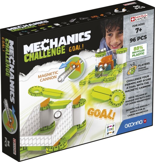 Geomag Mechanics Recycled Challenge Goal! 96pcs. Geomag Mechanics Recycled Challenge Goal! 96pcs.