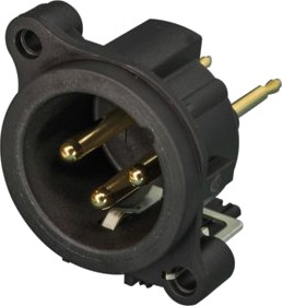 Neutrik Nc3mav Xlr Sort Bronse Messing Polyamid Messing Ip40 1,5 V