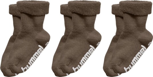 Hummel Hmlmini Non Slip 3 Pack Sock   DARK GULL GRAY   21/23