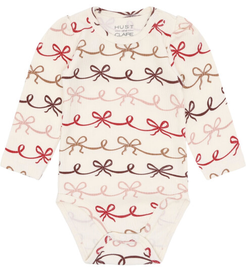 Hust And Claire Body I/e Rib HCBritt Sugar m. Buer 2 år (92) Langermet Body Hvit