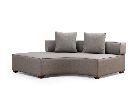Lasalle Svängd Sofa 6 seters Grå