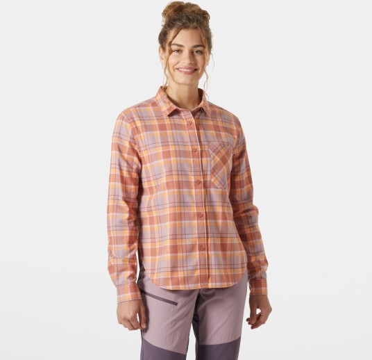 Helly Hansen Dame Lokka Økologisk Flanellsskjorte Oransje L OransjeL