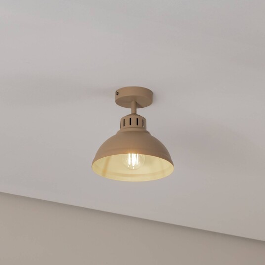 Luminex Sven taklampe 1 lyskilde beige stål