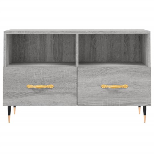 vidaXL TV-benk grå sonoma 80x36x50 cm konstruert tre