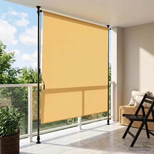 Utendørs Rullegardin sand 100 x 270 cm