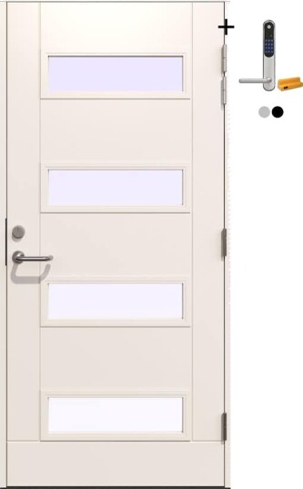 Ytterdør Gilje Doris med Yale Doorman Classic Home