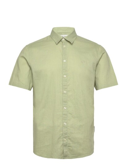 Casual Friday Cfaksel Ss Linen Mix Shirt Green S