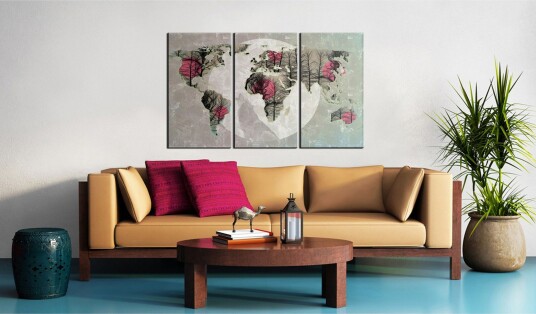 Bilde Map of the World: Full Moon 90x60 Artgeist sp. z o. o.