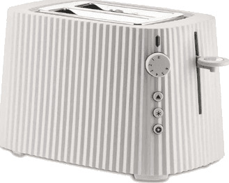 Alessi Plissé Brødrister 2 skiver 850W Hvit med Bagelfunksjon