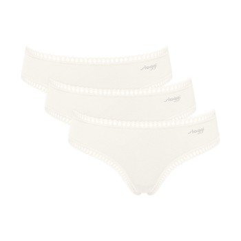 Sloggi Truser 3P GO Crush Hipster Briefs Elfenben bomull X Large Dame