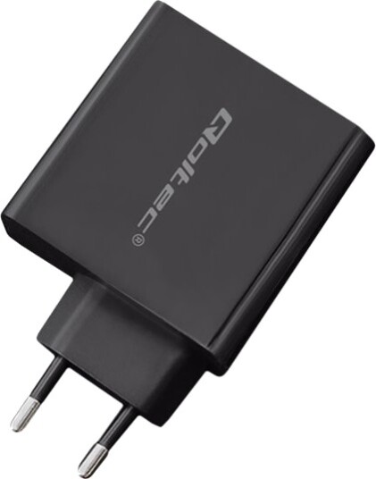 Qoltec - Strømadapter - 63 Watt - 3 A - Pd, Qc 3.0 - 2 Utgangskontakter (Usb-C, Usb) Svart Qoltec - Strømadapter - 63 Watt - 3 A - Pd, Qc 3.0 - 2 Utgangskontakter (Usb-C, Usb) Svart