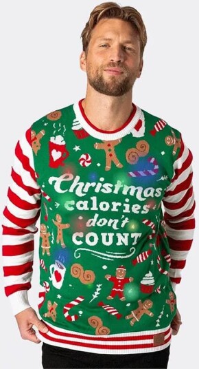 Yolofred AS Christmas Calories Julegenser Herre