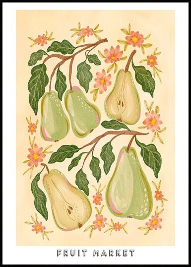 Pears and Petals Plakat Plakat / 30x40cm