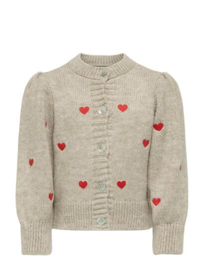 Kids Only Kmgsilla Ls O-Neck Cardigan Knt Beige 92