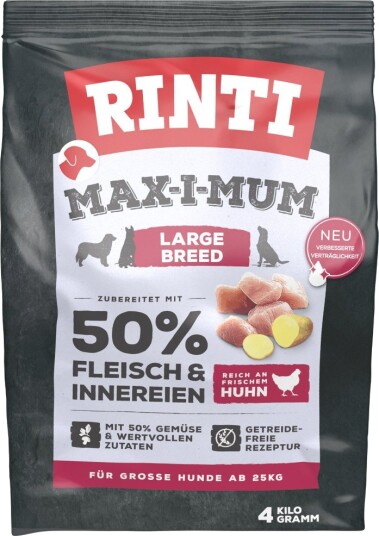 Rinti Tørrfôr Max I Mum Large Breed Kylling 2 X 4 kg