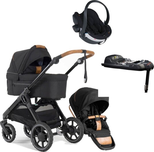 Emmaljunga Sento Max 4in1 Ergo+ Outdoor Black + Besafe iZi Go Modular X2 Ink. Base