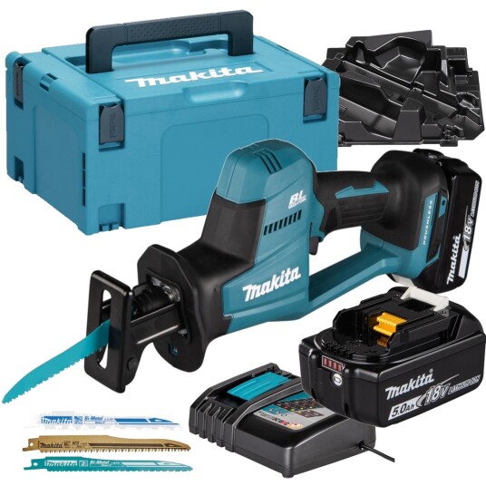 Makita Bajonettsag DJR189RTJ 18 v, 2 × 5.0 ah