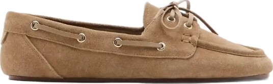 Mango Suede Driving Shoes Beige 37