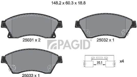 PAGID T1958N Bremseklosser