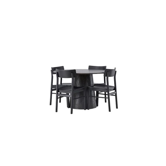 Venture Home Spisegruppe Venture Home Lanzo Ø120 cm med 4 stk Montros Stoler GR23485