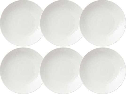 Blå Eld Tallerken 19 cm 6 pk Hvit