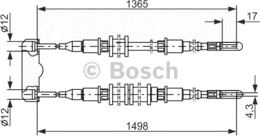BOSCH 1 987 477 130 Tautrekk håndbremse