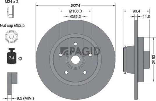 PAGID 56294NC Bremseskive