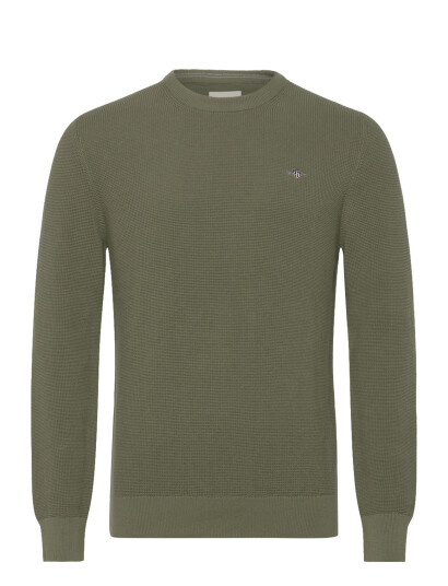 GANT Micro Textured Cotton C Neck Khaki green XXL GANT Micro Textured Cotton C Neck Khaki green XXL