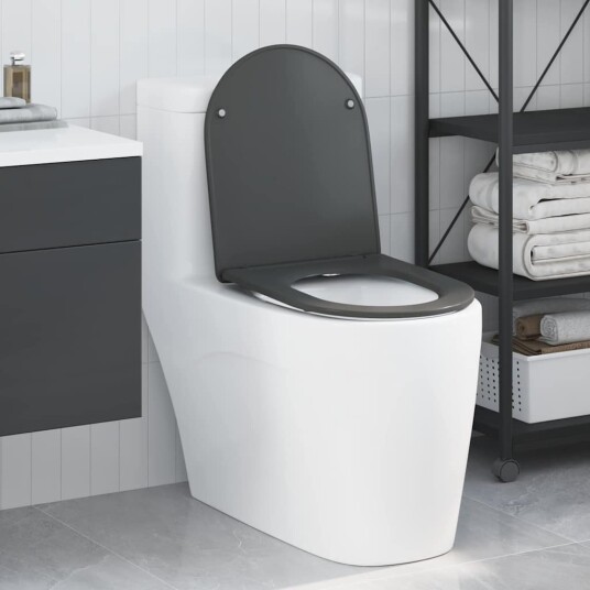  Rask Frigjøring Toalettsete Antrasitt 44 X 36.4 3.4 Cm
