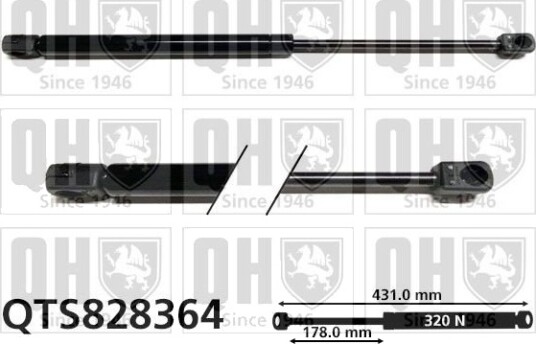 Gassfjær, motorpanser QUINTON HAZELL QTS828364
