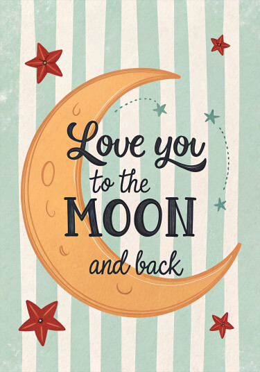 Love you to the moon and back Plakat Plakat / 30x40cm