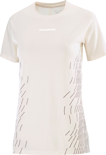 Salomon Women's Sense Aero Graphic Tee Whisper White / Iron M