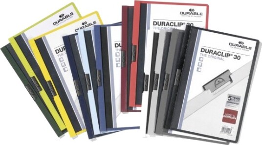 Durable Duraclip 30 Flerfarget Pvc Stål 30 Ark A4 25 Stykker