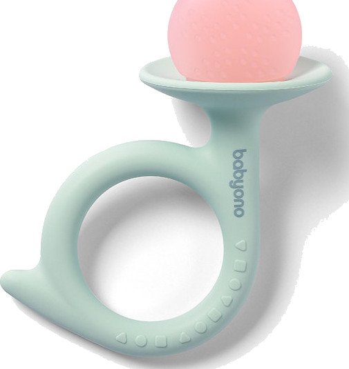 BabyOno 159701 Silikon Bitering Snegle Rosa/Grønn