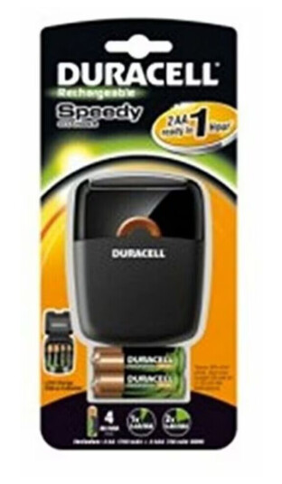 Duracell CEF27 Ladestasjon med 2 AAA 750 mAh Nikkelmetallhydrid Batterier Duracell CEF27 Ladestasjon med 2 AAA 750 mAh Nikkelmetallhydrid Batterier